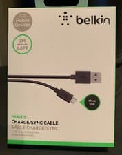 Image of BELKIN Mixit Micro USB to USB Cable - 2m (6.6ft) - Black - For Mobile Devices