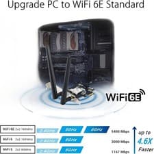 Image of Asus PCE-AXE5400 AXE5400 Wi-Fi 6E Tri-Band PCI Express Adapter Bluetooth 5.2 New