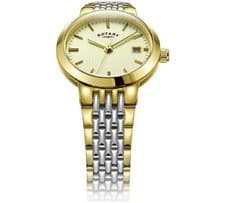 Image of Rotary LB03501/07 Ladies Gold Silver Two Tone Stainless Bracelet Watch *USED**