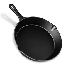 Image of Cast Iron Skillet, 10" Pre-seasoned Non-stick Frying Pan, Vonshef