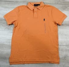 Image of NWT Polo Ralph Lauren Mens Shirt Orange XXL Custom Slim Fit Mesh Polo
