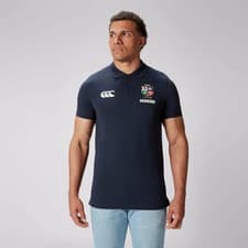 Image of British and Irish Lions Rugby Official Canterbury Pique Polo Shirt - Navy Blue