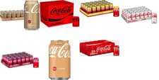 Image of Coca-Cola Variety Pack 24 x 330ml Cans – Original, Zero, Lemon, Cherry, Vanilla