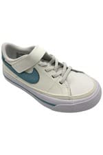 Image of Nike Kid's Boy Court Legacy Sneakers Sail/Denim Turquoise/White