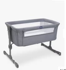 Image of Chicco Next2Me Essential Bedside Crib, Stone Re-lux