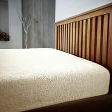 Image of Plain Teddy Fleece Fitted Sheet Thermal Warm Single Double King Size Bed Sheets