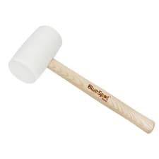 Image of BlueSpot White Rubber Mallet 454g 16oz Wooden Handle B/S26530