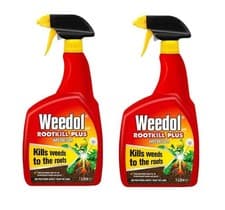 Image of 2 X Weedol Rootkill Plus Weedkiller Spray 1 Litre Kills Weeds to the Roots