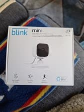 Image of Blink Mini 1080P HD Compact Indoor Plug-In Smart Security Camera - Brand New