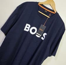 Image of Boss 4XL BNWT (Pit To Pit 27"= 69 cm) "Thinking 1" Navy Blue T-Shirt (1662)
