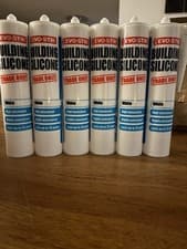 Image of Evo Stik X6 Building Silicone White 280ml General Purpose Sealant Waterproof