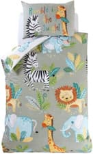 Image of Rapport Home Rumble in the Jungle Kids Duvet Set (Single), Green