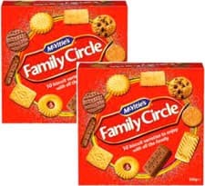 Image of Mcvitie's Family Circle Biscuits 2 x 400g 10 Varieties Pack