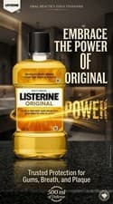 Image of Pack of 10 x 500ml LISTERINE Original Mouthwash Prevent Gum Problems Plaque