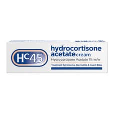 Image of HC45 Hydrocortisone Acetate Cream 1% 15g - Eczema, Dermatitis Treatment UK