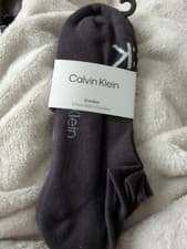 Image of Calvin Klein Men's Sneaker Socks 3 Pairs - Black Size UK 4-7 NEW