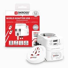 Image of SKROSS PRO Light AC45PD - World, Universal Travel Adapter One Size, White 