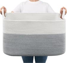 Image of Storage Basket, Dirty Clothes Basket, Large Toy Basket for Kids, Blanket Basket
