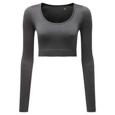 Image of Women's TriDri® Ribbed Seamless '3D Fit' Crop Top