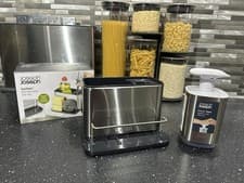 Image of Joseph Joseph New Surface Large S/Steel Sink Tidy & Presto Soap Pump RRP £46