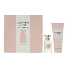 Image of ABERCROMBIE AND FITCH AUTHENTIC WOMAN GIFT SET 50ML EDP SPRAY + B LOTION 200ML