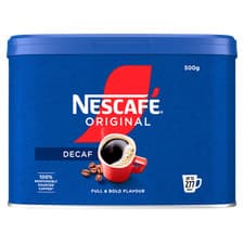 Image of Nescafe Original Decaf Instant Coffee 6 x 500g Tins