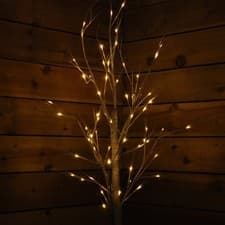 Image of Factory Seconds: 2.4m (8ft) Christmas Lit Birch Tree with 136 Warm White LEDs