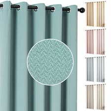 Image of Semi Blackout Thermal Curtains Self Lined Ring Top Eyelet Genoa Grey Pink