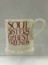 Image of Emma Bridgewater Pink Soul Sisters & Best Friends 1/2 Pint Mug Made In England