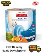 Image of Unibond AERO 360° Moisture Absorber Citrus Refill Tab Twin Pack (2 x 450) | UK