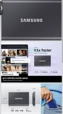 Image of Samsung T7 2TB Portable SSD USB 3.2 Gen 2 External Solid State Drive Grey