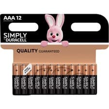 Image of Duracell AAA Alkaline Batteries Long Lasting 1.5V Original Genuine Bulk Pack UK