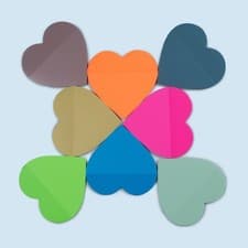 Image of 8 Pads Heart Shape, See Through, Transparent Sticky Notes, Clear Post It Notes
