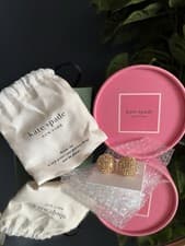 Image of Kate Spade Pavé Dome Stud Earrings in Gold Tone Brand New