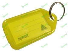 Image of Kevron Pack 10 ID5 YELLOW 100% Genuine Plastic Clicktag Label Key Tags Click Tag