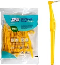 Image of TePe Angle Yellow 0.7mm Interdental Brush - Pack of 25 Brushes