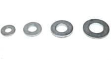 Image of Table 3 Flat Washers Imperial Sizes 3/16" 1/4" 5/16" 3/8" Washer BZP