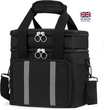 Image of Insulated Leakproof Lunch Bag 12.5L Double Compartment Meal Prep Cooler