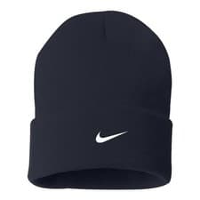 Image of Nike Team Beanie Cuffed Knit Sports Hat, Dri-Fit Acrylic Winter Watch Cap