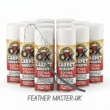 Image of 12x 500ml Carpet Adhesive Spray Heavy Duty, Extra Strong, Multi Purpose