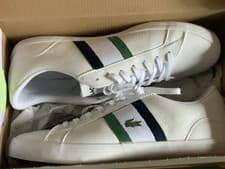 Image of Lacoste Lerond 119 3 Men's Leather Sneakers White Navy Size 8 UK