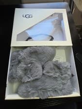 Image of NEW UGG Baby GIRLS Grey | Jesse BOW II Fluff BOOTIES | INFANT Size 12-18 MONTHS