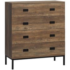 Image of HOMCOM Chest of Drawers, 4 Drawer Unit Storage Chest Bedroom Living Room