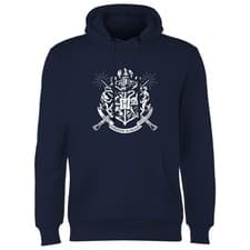 Image of Official Harry Potter Hogwarts House Crest Hoodie Adults Navy