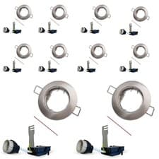 Image of 10x led recessed lighting panel ceiling down light ring fixed GU10 fitting spot