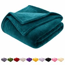 Image of Extra Large Fleece Blanket Sofa Bed Mink Throw Faux Fur Blankets Warm Travel UK
