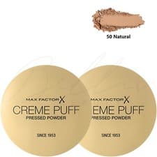 Image of MAX FACTOR Creme Puff Pressed Compact Face Powder - 50 Natural *PACK OF 2*