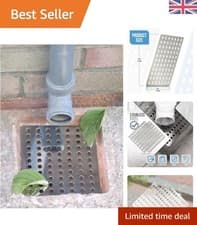 Image of 2 Rustproof 15x15cm Stainless Steel Swirl Drain Covers - Hygienic & Functional