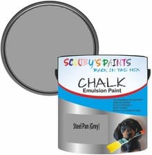 Image of Steel Pan (Grey) Chalk Paint Furniture Wall Chalky Upcycling Shabby Chic Matt