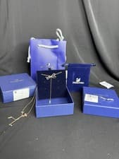 Image of Swarovski Life Long Now Necklace Gold Tone